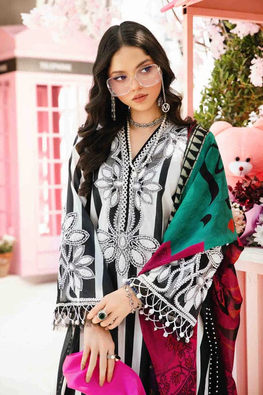 Luxe Digital Print Ensemble” – Embroidered Organza Accents by Maryam by Rania