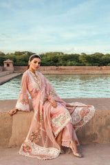 Elara Luxe – Embroidered Schiffli Lawn Ensemble by Maryam by Rania
