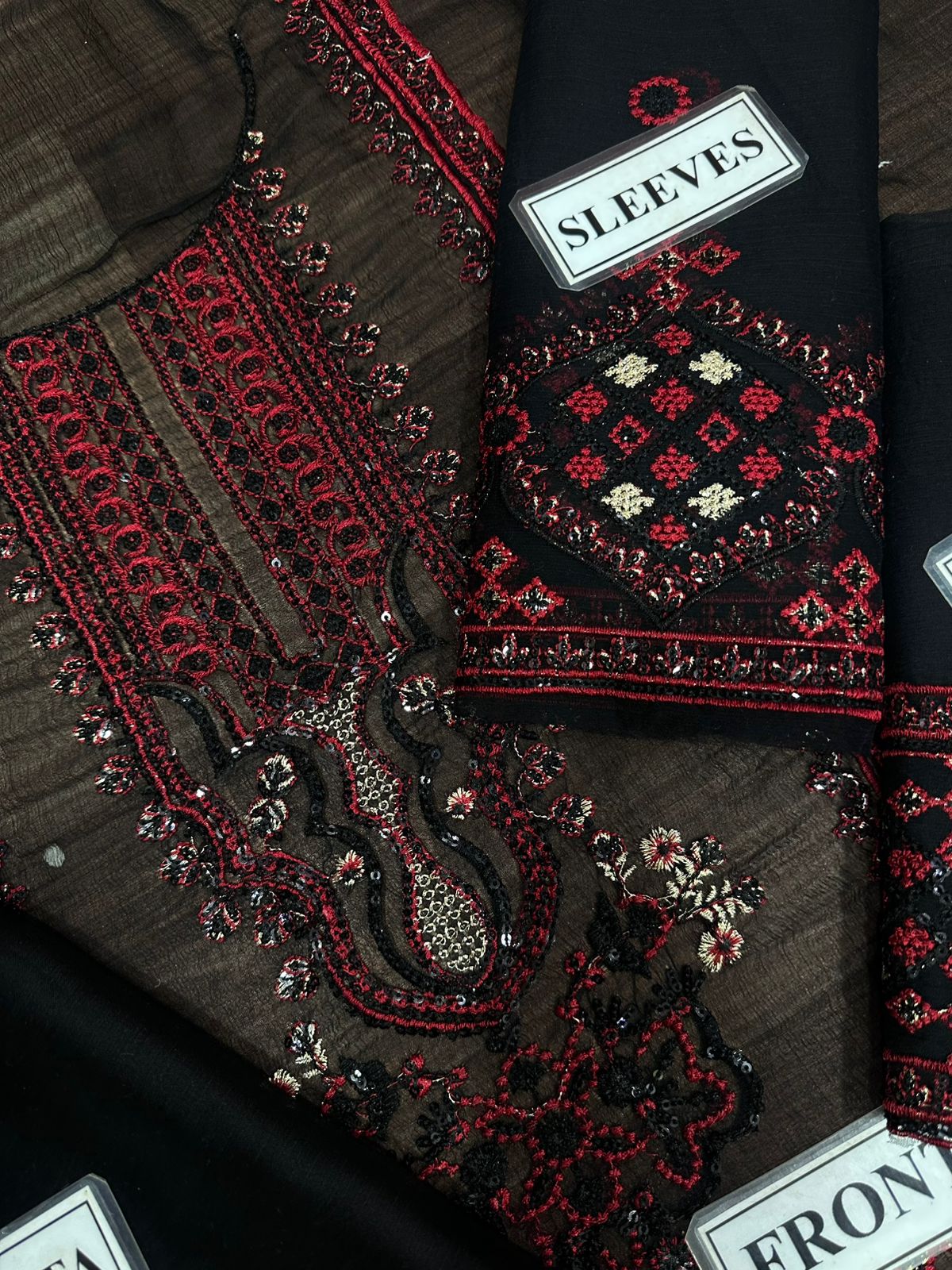 Zahra Éclat – A Symphony of Sequins in Chiffon Elegance by MARYAM BY RANIA