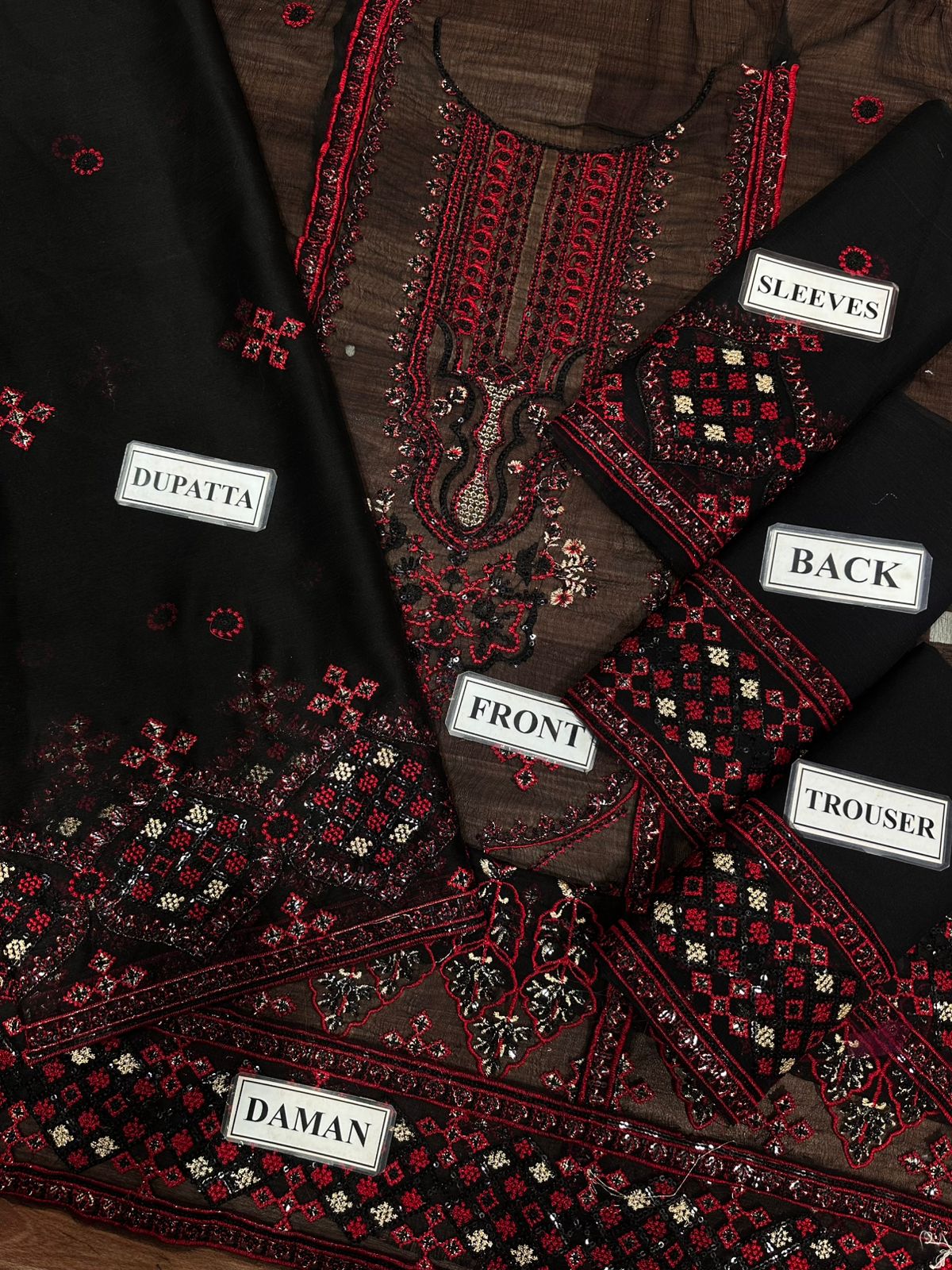 Zahra Éclat – A Symphony of Sequins in Chiffon Elegance by MARYAM BY RANIA