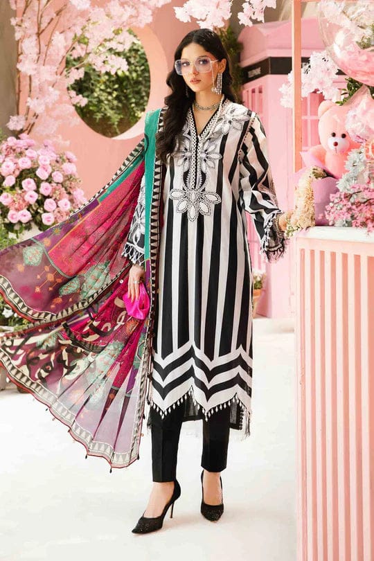 Luxe Digital Print Ensemble” – Embroidered Organza Accents by Maryam by Rania