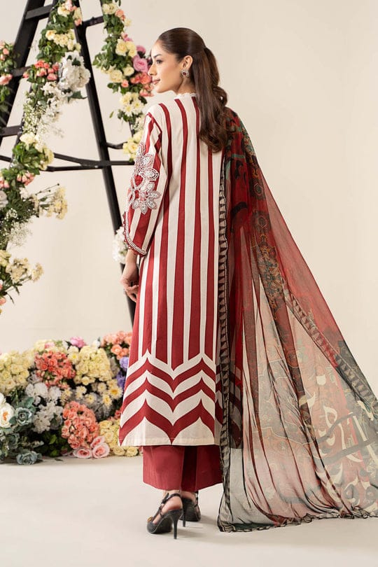 Luxe Digital Print Ensemble” – Embroidered Organza Accents by Maryam by Rania