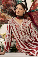 Luxe Digital Print Ensemble” – Embroidered Organza Accents by Maryam by Rania