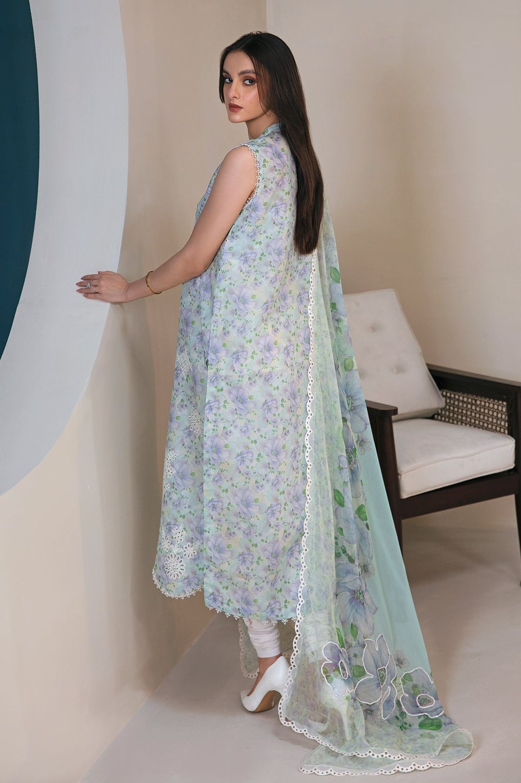 Maryam by Rania | Baroque Inspired Luxury 3PC Lawn – Embroidered Chikankari & Digital Prints